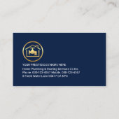 Blue Plumbing Pipeline Plumber Visitenkarte (Rückseite)