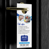 Blue Plumbing Service Repair Plumber Contractor Türanhänger