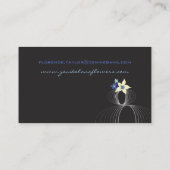 Blue Plumeria Frangipani Blume Chic Ikebana Zen Visitenkarte (Rückseite)