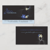 Blue Plumeria Frangipani Blume Chic Ikebana Zen Visitenkarte (Vorne/Hinten)