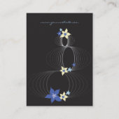 Blue Plumeria Frangipani Blume Chic Ikebana Zen Visitenkarte (Rückseite)