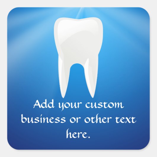 Blue Plunge Dental / Dentin Office Custom Sticker (Vorderseite)