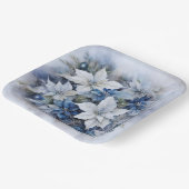 Blue Poinsettia Blume, Weihnachtsschmuck Pappteller (Gewinkelt)