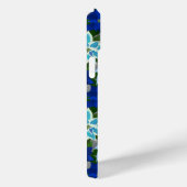 Blue Poinsettia Weihnachten Case-Mate iPhone Hülle (Rückseite / Rechts)