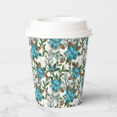 Blue Poinsettia's and Pines Pappbecher (Rückseite)