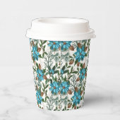 Blue Poinsettia's and Pines Pappbecher (Rechts)