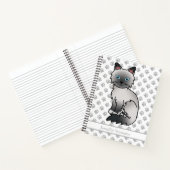 Blue Point Birman / Ragdoll Cat & Custom Text Notizblock (Innenseite)