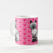 Blue Point Birman / Ragdoll Cat Liebe Kaffeetasse (Vorderseite Links)