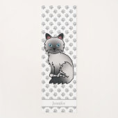 Blue Point Birman / Ragdoll mit Paws & Name Yogamatte (Vorderseite)