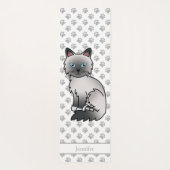 Blue Point Birman / Ragdoll mit Paws & Name Yogamatte (Rückseite)