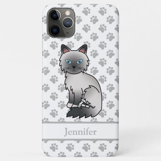 Blue Point Birman / Ragdoll Niedlich Cat & Name Case-Mate iPhone Hülle (Rückseite)