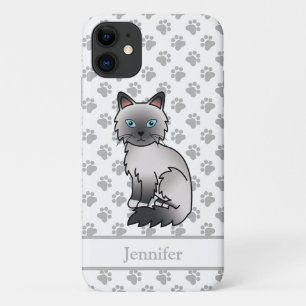 Blue Point Birman / Ragdoll Niedlich Cat & Name Case-Mate iPhone Hülle