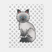 Blue Point Birman / Ragdoll Niedlich Cat & Paws Fleecedecke (Vorderseite)