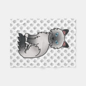 Blue Point Birman / Ragdoll Niedlich Cat & Paws Fleecedecke (Vorderseite (Horizontal))