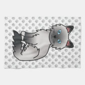 Blue Point Birman / Ragdoll Niedlich Cat & Paws Geschirrtuch (Horizontal)