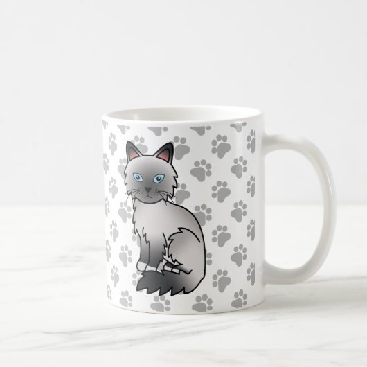 Blue Point Birman / Ragdoll Niedlich Cat & Paws Kaffeetasse (Rechts)