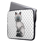 Blue Point Birman / Ragdoll Niedlich Cat & Paws Laptopschutzhülle (Vorderseite Links)