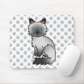 Blue Point Birman / Ragdoll Niedlich Cat & Paws Mousepad (Mit Mouse)