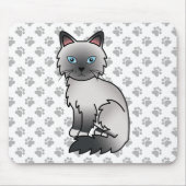 Blue Point Birman / Ragdoll Niedlich Cat & Paws Mousepad (Vorne)