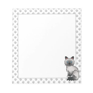 Blue Point Birman / Ragdoll Niedlich Cat & Paws Notizblock