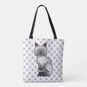 Blue Point Birman / Ragdoll Niedlich Cat & Paws Tasche (Rückseite)
