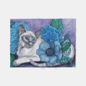 Blue Point Siamese Cat Fleecedecke (Vorderseite (Horizontal))