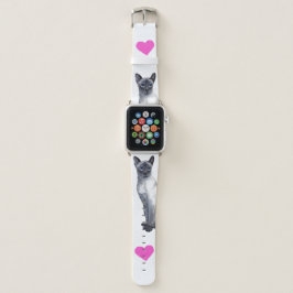 Blue Point Siamese Cat Liebe Apple Uhrband Watch Armband