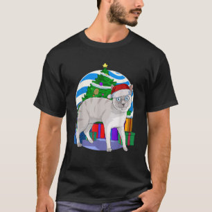 Blue Point Siamese Katze Niedlich Weihnachtsbaum D T-Shirt
