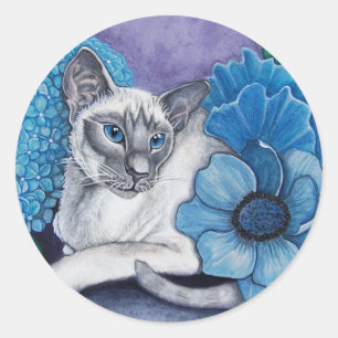 Blue Point Siamese Runder Aufkleber