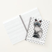 Blue Point Tabby Birman/Ragdoll Cat & Custom Text Notizblock (Innenseite)