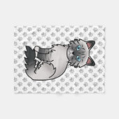 Blue Point Tabby Birman / Ragdoll Niedlich Cat & P Fleecedecke (Vorderseite (Horizontal))