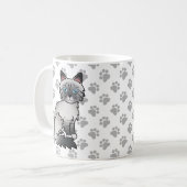 Blue Point Tabby Birman / Ragdoll Niedlich Cat & P Kaffeetasse (Vorderseite Links)