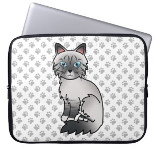Blue Point Tabby Birman / Ragdoll Niedlich Cat & P Laptopschutzhülle