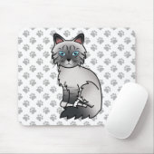 Blue Point Tabby Birman / Ragdoll Niedlich Cat & P Mousepad (Mit Mouse)