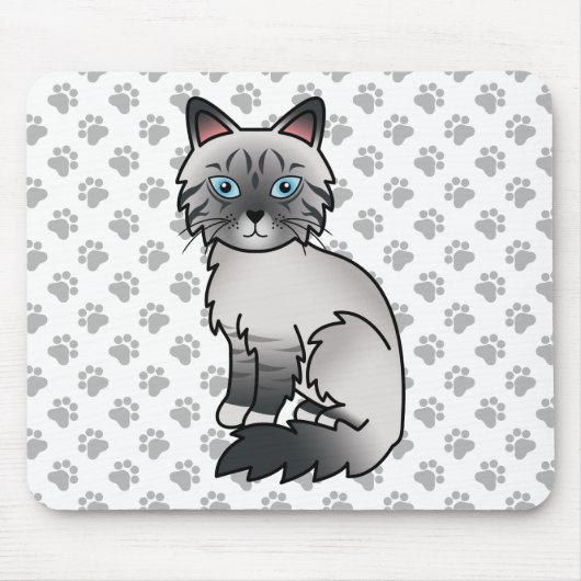 Blue Point Tabby Birman / Ragdoll Niedlich Cat & P Mousepad (Vorne)
