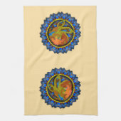 Blue Points Circlated Herbstlaube Geschirrtuch (Vertikal)