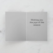 Blue Pointsettia Holiday Card Karte (Innenseite)