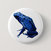 Blue Poison Dart Frog Button (Vorderseite)