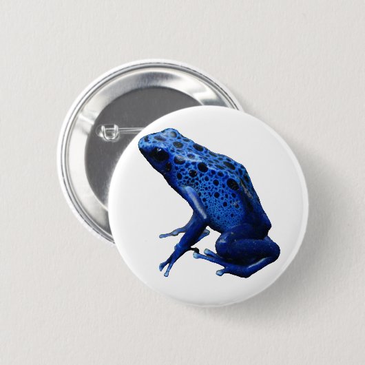 Blue Poison Dart Frog Button (Vorne & Hinten)