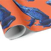 Blue Poison Dart Frog Geschenkpapier (Rolleneckpunkt)