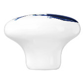 Blue Poison Dart Frog Keramikknauf (Seitenansicht)