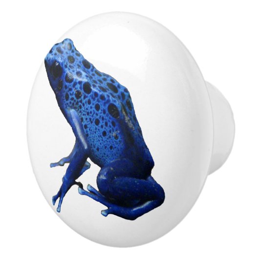 Blue Poison Dart Frog Keramikknauf (Rechts)
