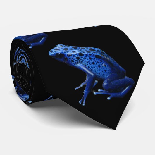 Blue Poison Dart Frog Krawatte (Gerollt)