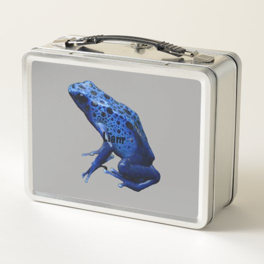 Blue Poison Dart Frog Metall Brotdose (Rückseite)