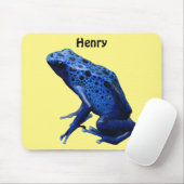 Blue Poison Dart Frog Mousepad (Mit Mouse)