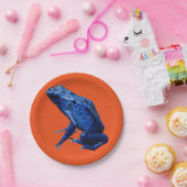 Blue Poison Dart Frog Pappteller (Party)