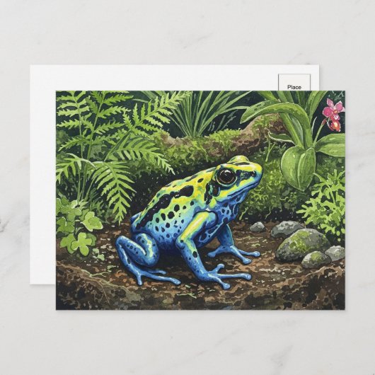 Blue Poison Dart Frog Postcard für Postkreuzung Postkarte (Vorne/Hinten)