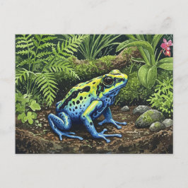 Blue Poison Dart Frog Postcard für Postkreuzung Postkarte