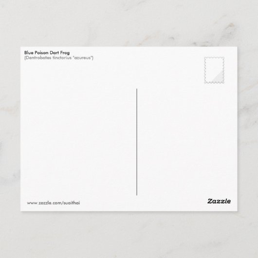 Blue Poison Dart Frog Postkarte (Rückseite)