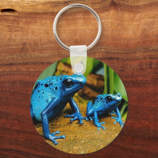 BLUE POISON DART FROG SCHLÜSSELANHÄNGER KEYRING (Vorderseite)